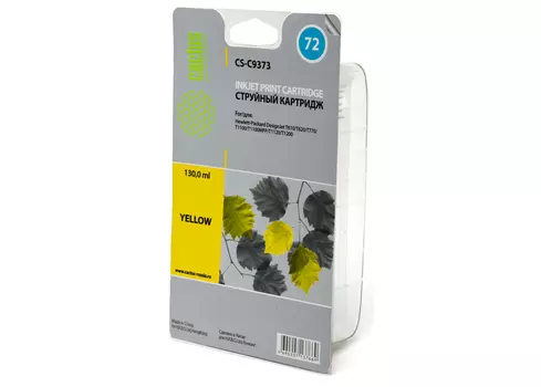 Картридж струйный Cactus CS-C9373 фото желтый для HP DJ T610/T620/T770/T1100/T1100/T1120/T1200 (130м