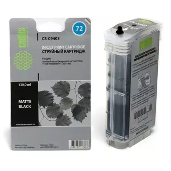 Картридж струйный Cactus CS-C9403 №72 фото черный матовый для HP DJ T610/T620/T770/T1100/T1100MFP/T1120/T1200 (130мл)