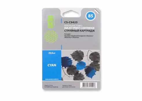 Картридж струйный Cactus CS-C9425 №85 голубой (29мл) для HP DJ 30/130