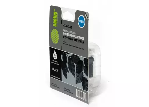 Картридж струйный Cactus CS-CC654 №901 черный для HP DJ 4500/J4580/J4660/J4680 (18мл)