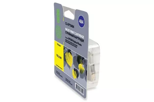 Картридж струйный Cactus CS-EPT0484 желтый для Epson Stylus Photo R200/R220/R300/R320/R340/RX500/RX6