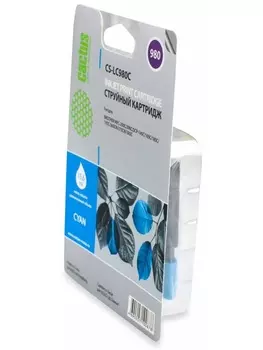 Картридж струйный Cactus CS-LC980C голубой для Brother DCP-145C/165C MFC-250C/290C (16ml)