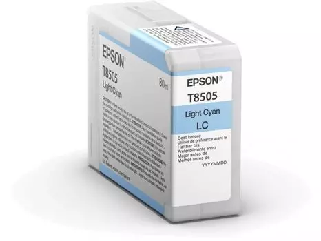 Картридж струйный Epson T8505 C13T850500 светло-голубой (80мл) для Epson SureColor SC-P800