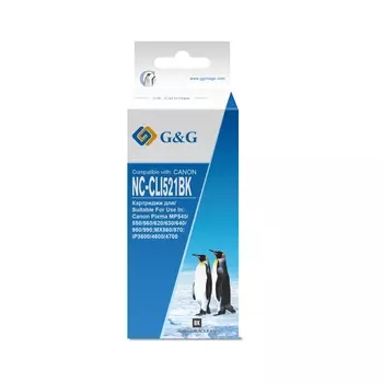 Картридж струйный G&amp;G NC-CLI521BK черный (8.4мл) для Canon PIXMA MP540/550/560/620/630/640/980/990