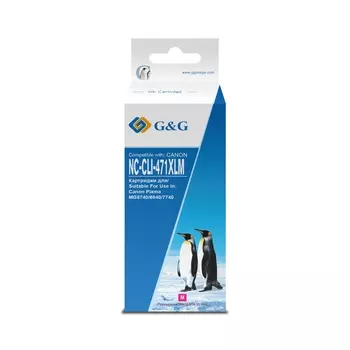 Картридж струйный G&amp;G NC-CLI-471XLM пурпурный (10.8мл) для Canon TS5040/MG5740/MG6840/MG7740