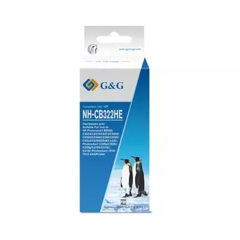Картридж струйный G&amp;G NH-CB322HE фото черный (14.2мл) для HP Photosmart B8553/C5324/C5370/C5373/C5380/C5383