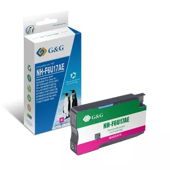 Картридж струйный G&amp;G NH-F6U17AE F6U17AE пурпурный (26мл) для HP OJ Pro 7740/8210/8218/8710/8715