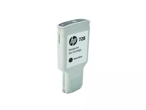 Картридж струйный HP 728 F9J68A черный матовый (300мл) для HP DJ T730/T830