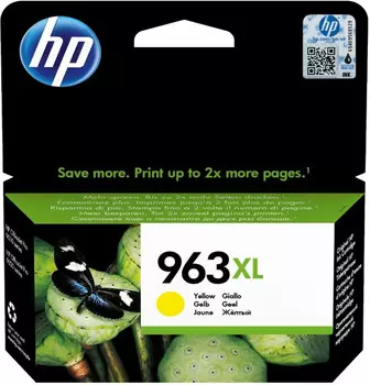 Картридж струйный HP 963 3JA29AE желтый (1600стр.) для HP OfficeJet Pro 901x/902x/HP