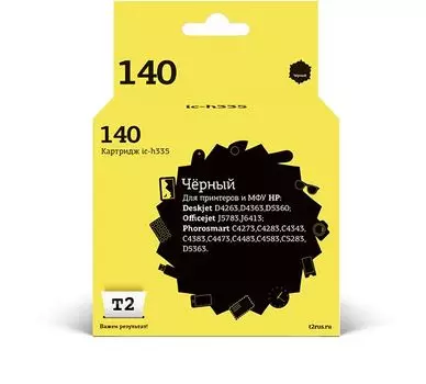 Картридж струйный T2 IC-H335 №140 Black