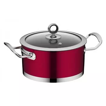 Кастрюля NADOBA CERVENA 18 см/2,3 л, нержавеющая сталь, со стеклянной крышкой