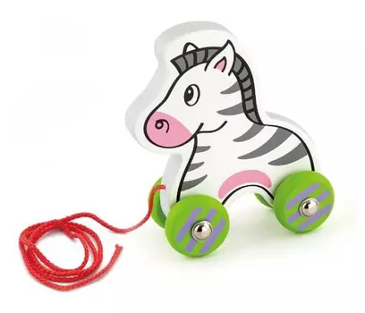Каталка на веревочке "Зебра" VIGA 50093