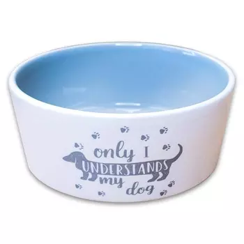 КерамикАрт миска для собак лапки 300мл, серая