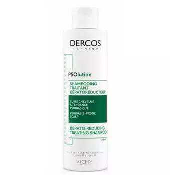 Кераторегулирующий шампунь для кожи головы, склонной к псориазу DERCOS PSOlution Vichy, 200 мл