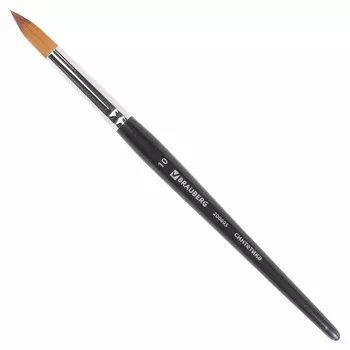 Кисть художественная профессиональная BRAUBERG ART CLASSIC, синтетика мягкая, под колонок, круглая, № 10, короткая ручка