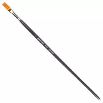 Кисть художественная профессиональная BRAUBERG ART CLASSIC, синтетика жесткая, плоская, № 8, длинная ручка, (5 шт.)