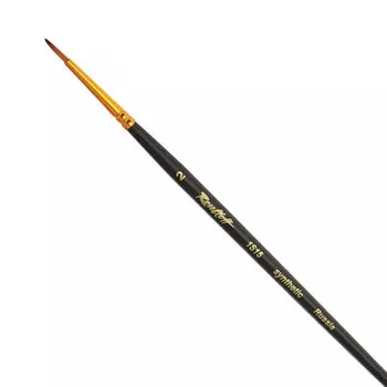 Кисть художественная ROUBLOFF (Рублев), синтетика, под колонок, круглая, № 2, короткая ручка, ЖS1-02,05Ж