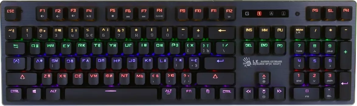 Клавиатура A4 Bloody B760 механическая черный/оранжевый USB for gamer LED