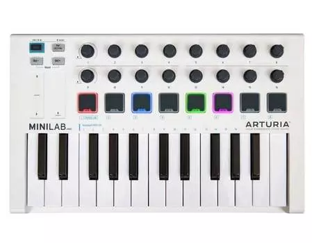 Клавиатура MIDI Arturia MiniLab mkII 25 клавишная низкопрофильная динамическая 16 энкодеров