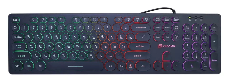 Клавиатура Oklick 420MRL черный