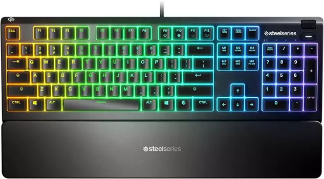 Клавиатура Steelseries Apex 3 RU черный USB Multimedia for gamer LED (подставка для запястий)