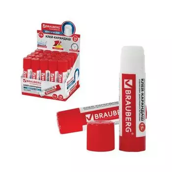 Клей-карандаш BRAUBERG, 15 г, 220870, (20 шт.)