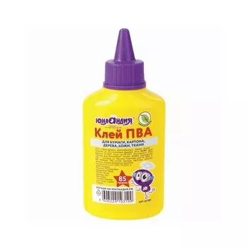 Клей ПВА ЮНЛАНДИЯ (бумага, картон, дерево), 85 г, 227381, (30 шт.)