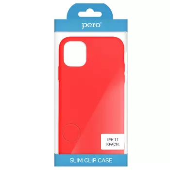 Клип-кейс PERO софт-тач для Apple iPhone 11 красный