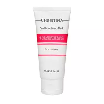 Клубничная маска красоты для нормальной кожи Christina Sea Herbal Beauty Mask Strawberry, 60 мл