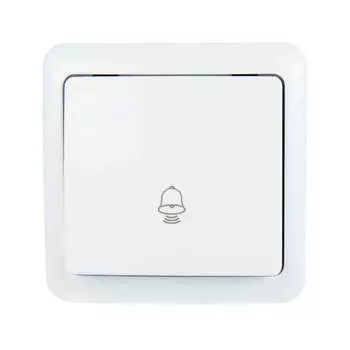 Кнопка звонка 1-кл. 1п ОП Viola 10А IP20 бел. LEZARD 751-0200-103