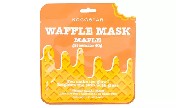 Kocostar Омолаживающая вафельная маска с экстрактом кленового сиропа, 40 г