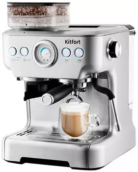 Кофеварка рожковая Kitfort КТ-755 1620Вт серебристый