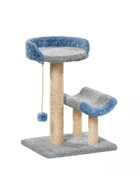Когтеточка для кошек Кука ковролин, серый с голубым