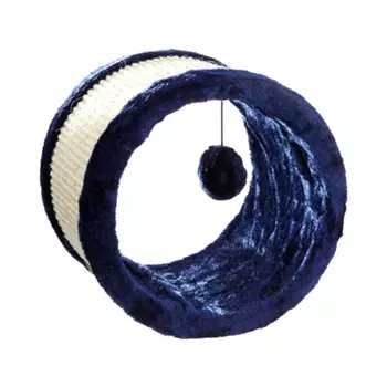 Когтеточка TRIXIE 4324 Колесо Ф23 см сизаль/плюш темно-синяя