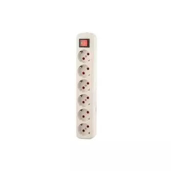 Колодка удлинителя 6-м с заземл. с выкл. LEZARD 720-0600-602