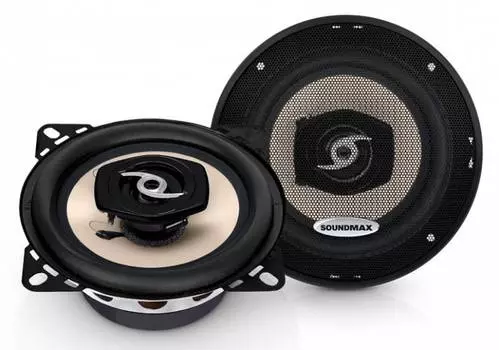 Колонки автомобильные Soundmax SM-CSA402 100Вт 91дБ 4Ом 10см (4дюйм) (ком.:2кол.) коаксиальные двухполосные
