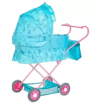 Коляска кукольная Ясюкевич №11 "Бабочки бирюзовые"
