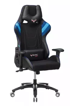 Компьютерное кресло Бюрократ VIKING 4 AERO BLUE две подушки черный/синий искусст.кожа/ткань