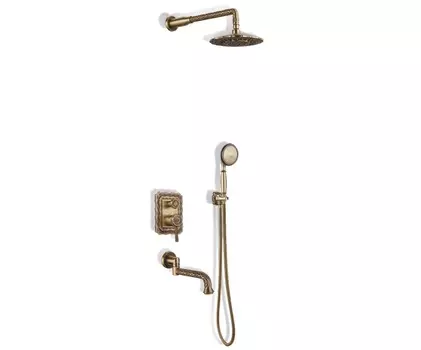 Комплект для душа встраиваемый Bronze de Luxe WINDSOR (10137DF)
