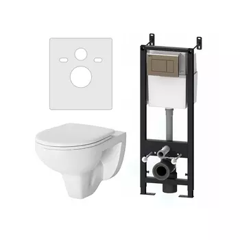 Комплект инсталляция с клав глянц хром с подвесным унитазом с сид м/лифт Damixa Jupiter DX77.IS10151.1738