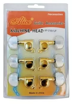 Комплект колковой механики Alice AP-016V1JP 3+3 колковой механики золото