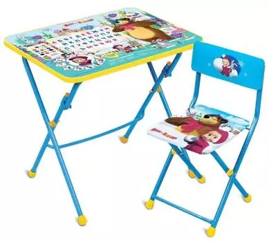 Комплект "Никки" Азбука 2:Маша и Медведь ( 3 - 7лет,стол выс.57см)+стул, КУ1/2