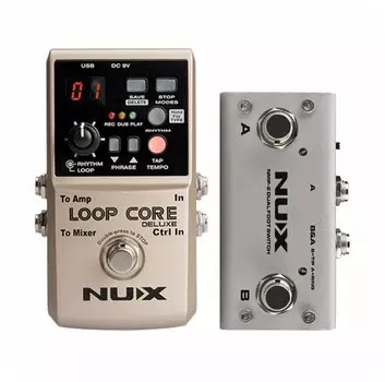 Комплект Педаль эффектов Nux Cherub Loop-Core-Deluxe-Bundle + ножной переключатель