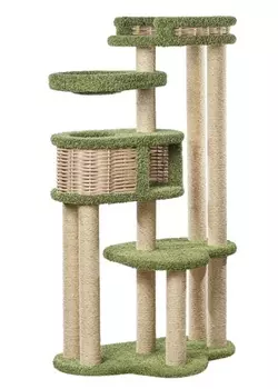 Комплекс для кошек Басик+ ковролин, зеленый