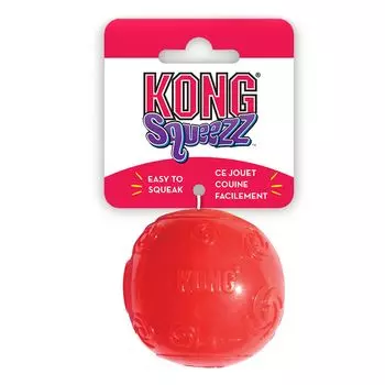 Kong игрушка для собак Сквиз Мячик очень большой резиновый с пищалкой