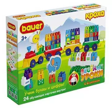 Конструктор Bauer "Учим цифры и буквы" Веселые уроки с Блокменом