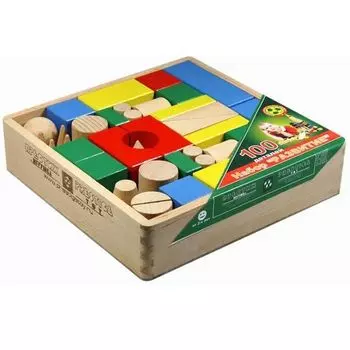 Конструктор цветной 100 деталей КЦ2492