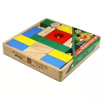 Конструктор цветной 70 деталей Престиж-Игрушка КЦ2301