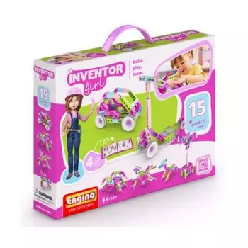 Конструктор ENGINO IG15 INVENTOR GIRLS Набор из 15 моделей