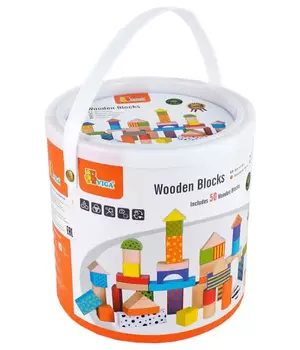 Конструктор "Городок" 50 деталей в ведре VIGA VG59695